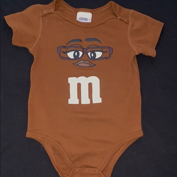 m&m onesie baby